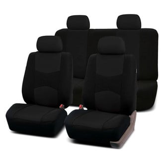 FH Group® - Flat Cloth 1st & 2nd Row Black Seat Covers