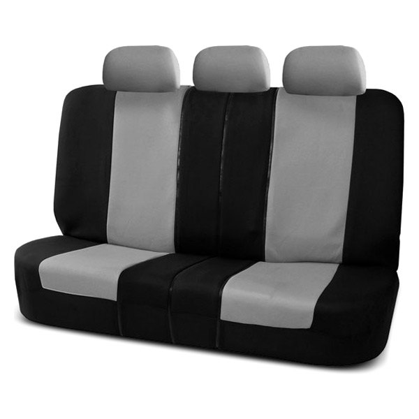  FH Group® - 2nd Row Multifunctional Flat Cloth 2nd Row Black & Gray Seat Covers