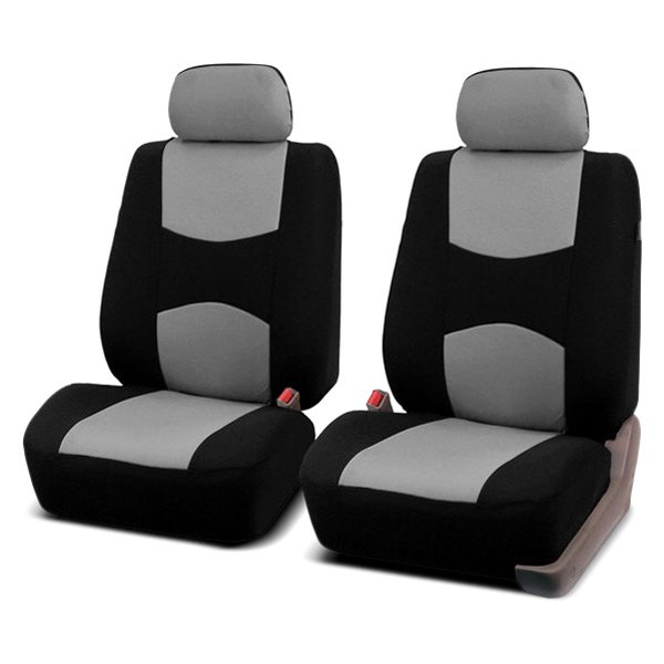  FH Group® - 1st Row Multifunctional Flat Cloth 1st Row Black & Gray Seat Covers