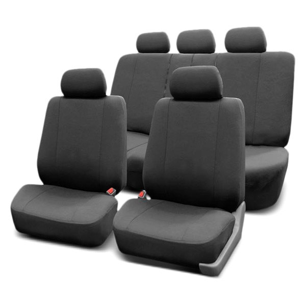  FH Group® - 1st & 2nd Row Supreme Cloth 1st & 2nd Row Charcoal Seat Covers