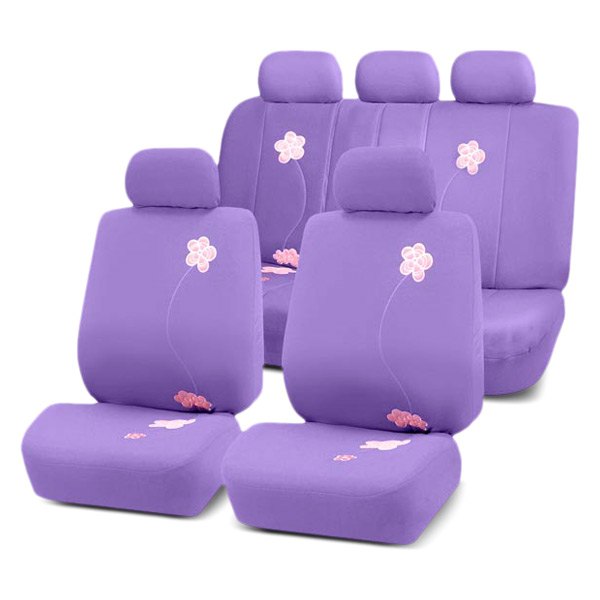  FH Group® - 1st & 2nd Row Floral 1st & 2nd Row Purple Seat Covers