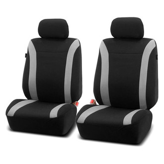 FH Group® - Cosmopolitan 1st Row Black & Gray Seat Covers