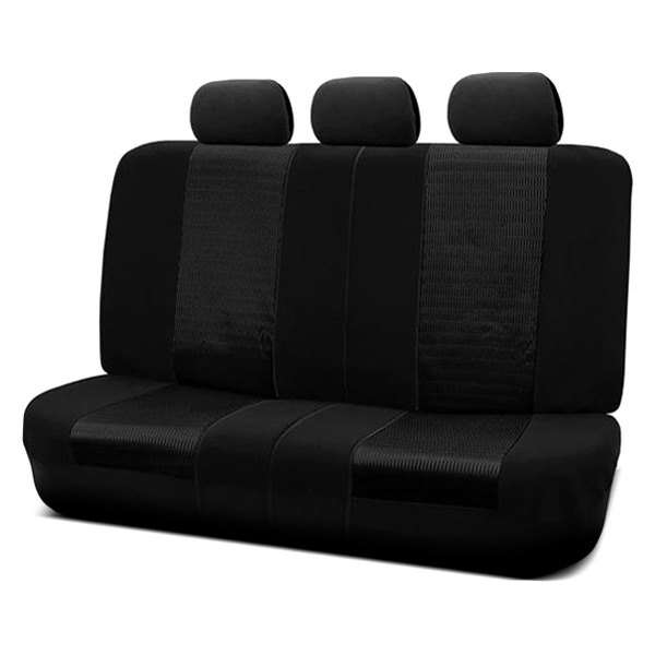  FH Group® - 2nd Row Trendy Elegance 3D Air Mesh 2nd Row Black Seat Covers