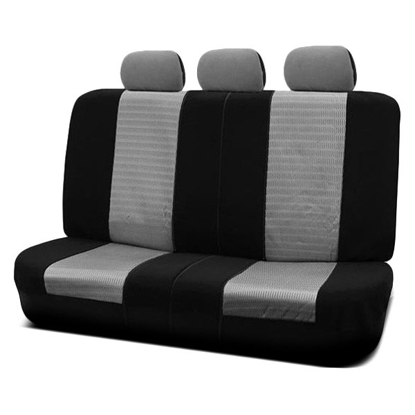  FH Group® - 2nd Row Trendy Elegance 3D Air Mesh 2nd Row Black & Gray Seat Covers
