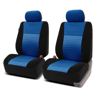 FH Group® - Trendy Elegance 3D Air Mesh 1st Row Black & Blue Seat Covers