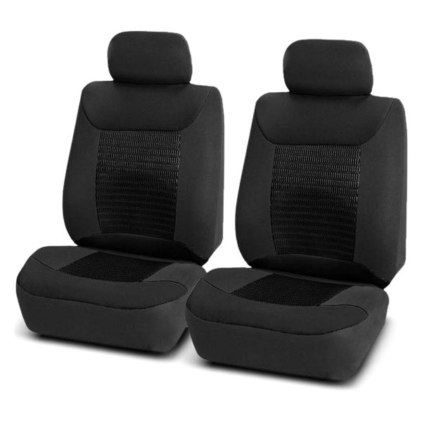  FH Group® - 1st Row Premium Fabric 1st Row Black Seat Covers