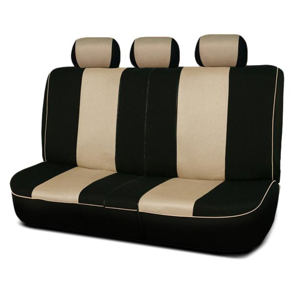  FH Group® - 2nd Row Edgy Piping 2nd Row Black & Beige Seat Covers
