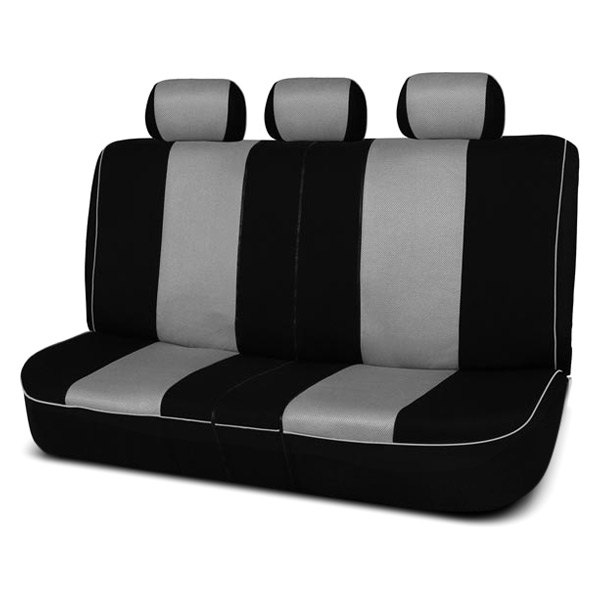  FH Group® - 2nd Row Edgy Piping 2nd Row Black & Gray Seat Covers