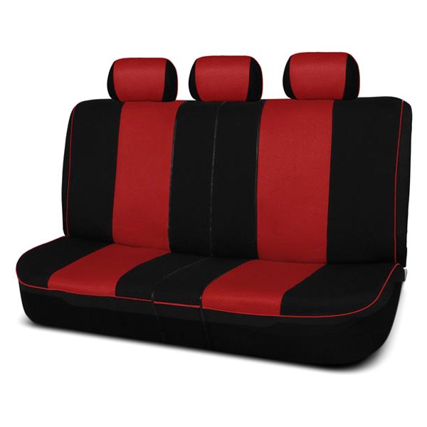  FH Group® - 2nd Row Edgy Piping 2nd Row Black & Red Seat Covers
