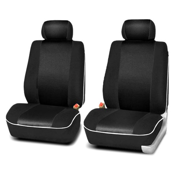  FH Group® - 1st Row Edgy Piping 1st Row Black Seat Covers