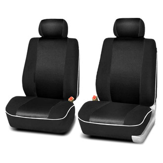 FH Group® - Edgy Piping 1st Row Black Seat Covers