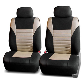 FH Group® - Premium 3D Air Mesh 1st Row Black & Beige Seat Covers