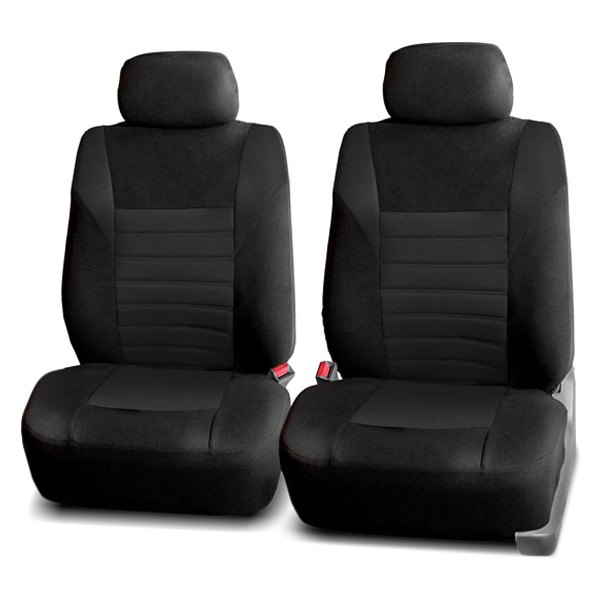  FH Group® - 1st Row Premium 3D Air Mesh 1st Row Black Seat Covers