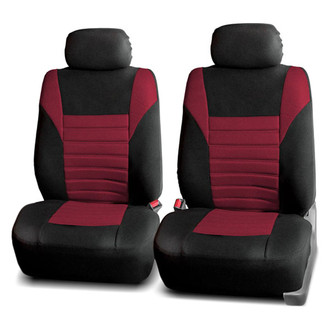 FH Group® - Premium 3D Air Mesh 1st Row Black & Burgundy Seat Covers