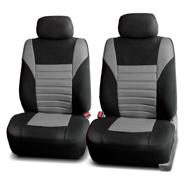  FH Group® - 1st Row Premium 3D Air Mesh 1st Row Black & Gray Seat Covers