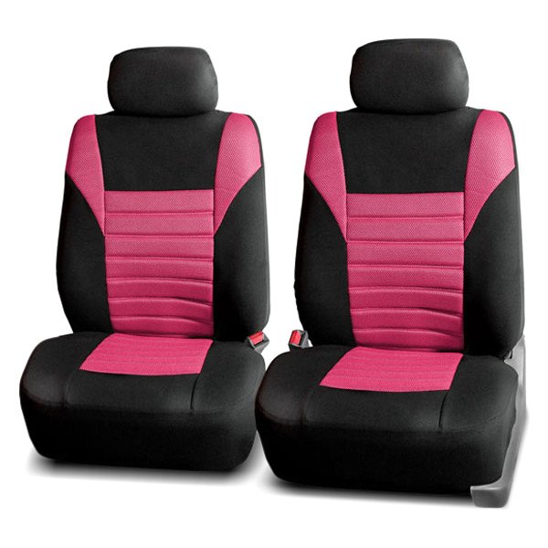  FH Group® - 1st Row Premium 3D Air Mesh 1st Row Black & Pink Seat Covers