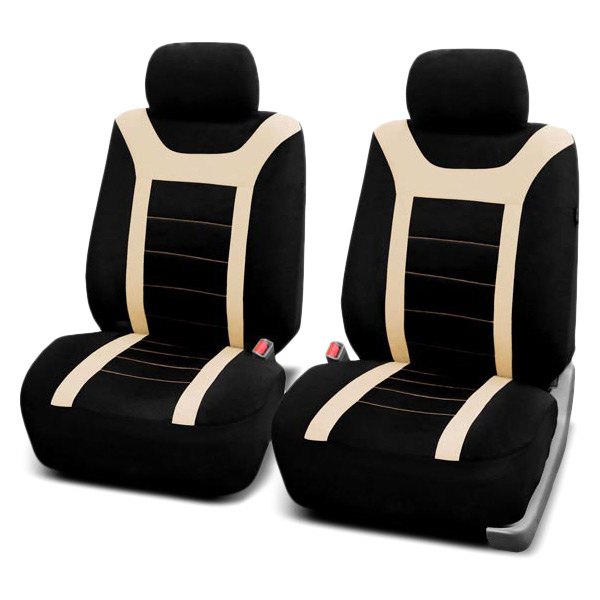  FH Group® - 1st Row Sports 1st Row Black & Beige Seat Covers