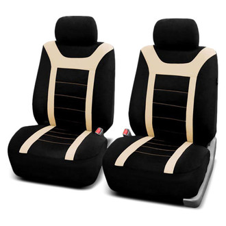 FH Group® - Sports 1st Row Black & Beige Seat Covers