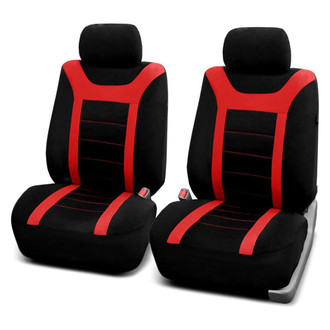 FH Group® - Sports 1st Row Black & Red Seat Covers