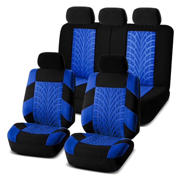  FH Group® - 1st & 2nd Row Travel Master 1st & 2nd Row Black & Blue Seat Covers