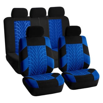FH Group® - Travel Master 1st & 2nd Row Black & Blue Seat Covers