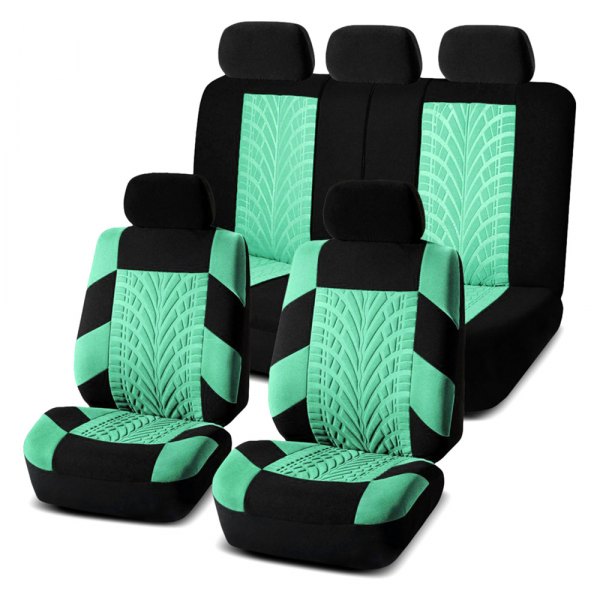  FH Group® - 1st & 2nd Row Travel Master 1st & 2nd Row Black & Mint Seat Covers