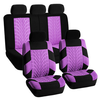 FH Group® - Travel Master 1st & 2nd Row Black & Purple Seat Covers