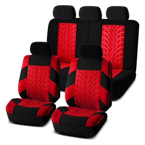  FH Group® - 1st & 2nd Row Travel Master 1st & 2nd Row Black & Red Seat Covers