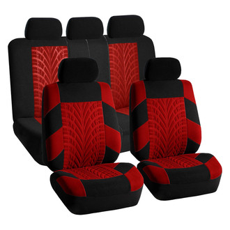 FH Group® - Travel Master 1st & 2nd Row Black & Red Seat Covers