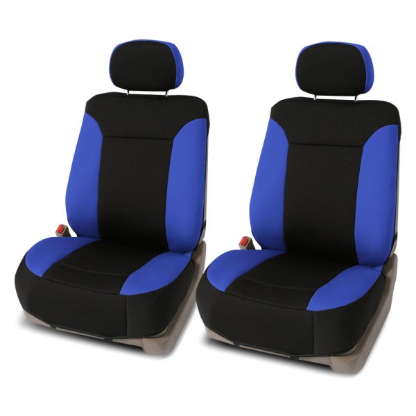  FH Group® - Ultimate NeoSupreme Quality 1st Row Black & Blue Seat Cushions