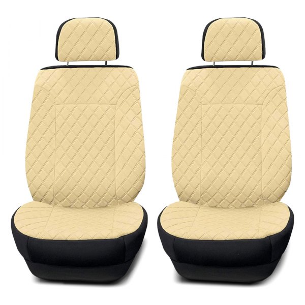  FH Group® - 1st Row Prestige79 Diamond Stitch Neosupreme 1st Row Beige Seat Covers