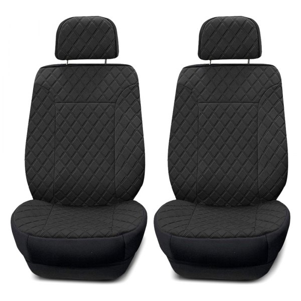  FH Group® - 1st Row Prestige79 Diamond Stitch Neosupreme 1st Row Black Seat Covers