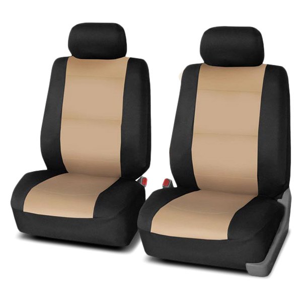  FH Group® - 1st Row Neoprene 1st Row Black & Beige Seat Covers