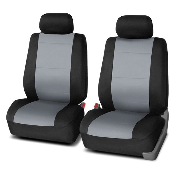  FH Group® - 1st Row Neoprene 1st Row Black & Gray Seat Covers