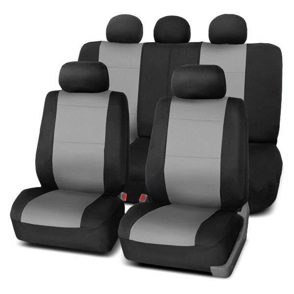  FH Group® - 1st & 2nd Row Neoprene 1st & 2nd Row Black & Gray Seat Covers