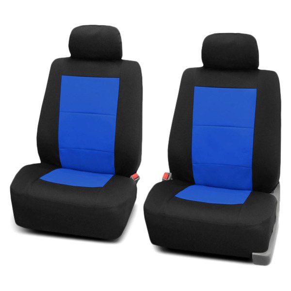  FH Group® - 1st Row Premium Waterproof 1st Row Black & Blue Seat Covers
