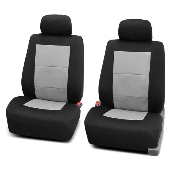  FH Group® - 1st Row Premium Waterproof 1st Row Black & Gray Seat Covers