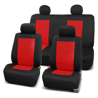 FH Group® - Premium Waterproof 1st & 2nd Row Black & Red Seat Covers
