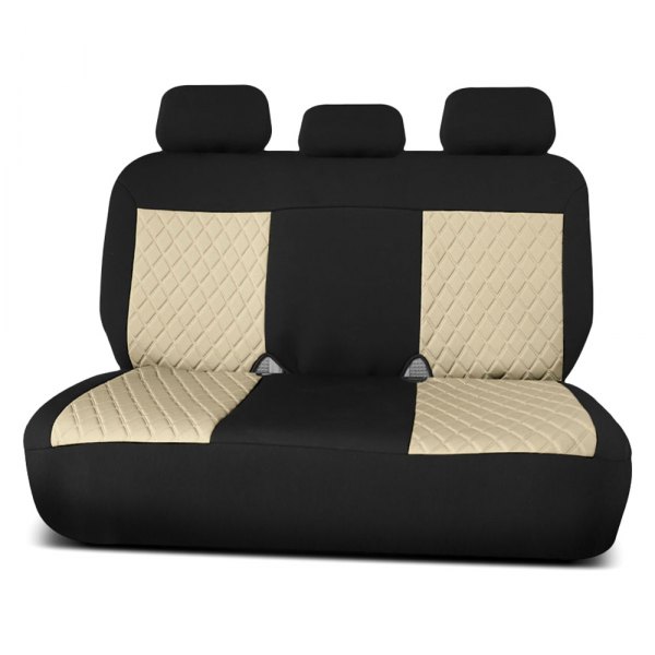  FH Group® - 2nd Row Neosupreme Deluxe 2nd Row Black & Beige Seat Cushions