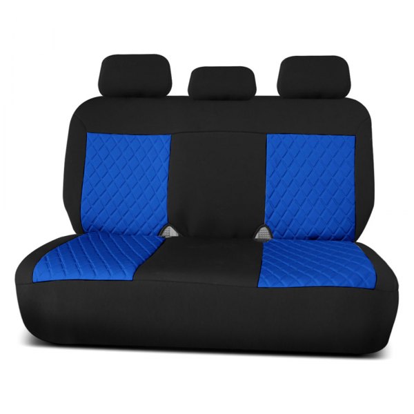  FH Group® - 2nd Row Neosupreme Deluxe 2nd Row Black & Blue Seat Cushions