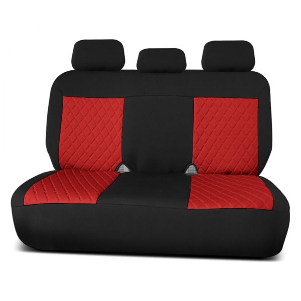  FH Group® - 2nd Row Neosupreme Deluxe 2nd Row Black & Red Seat Cushions