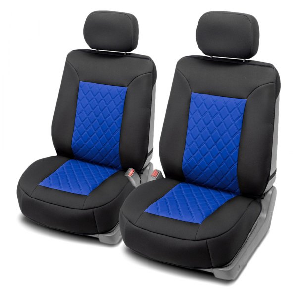  FH Group® - 1st Row Neosupreme Deluxe 1st Row Black & Blue Seat Cushions
