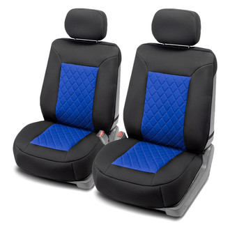 FH Group® - Neosupreme Deluxe 1st Row Black & Blue Seat Cushions