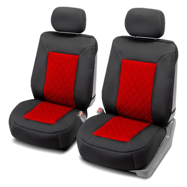  FH Group® - 1st Row Neosupreme Deluxe 1st Row Black & Red Seat Cushions