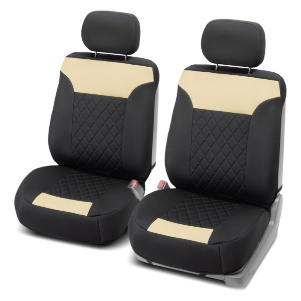  FH Group® - Neosupreme 1st Row Black & Beige Seat Cushions