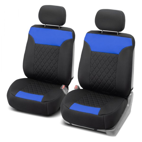  FH Group® - Neosupreme 1st Row Black & Blue Seat Cushions