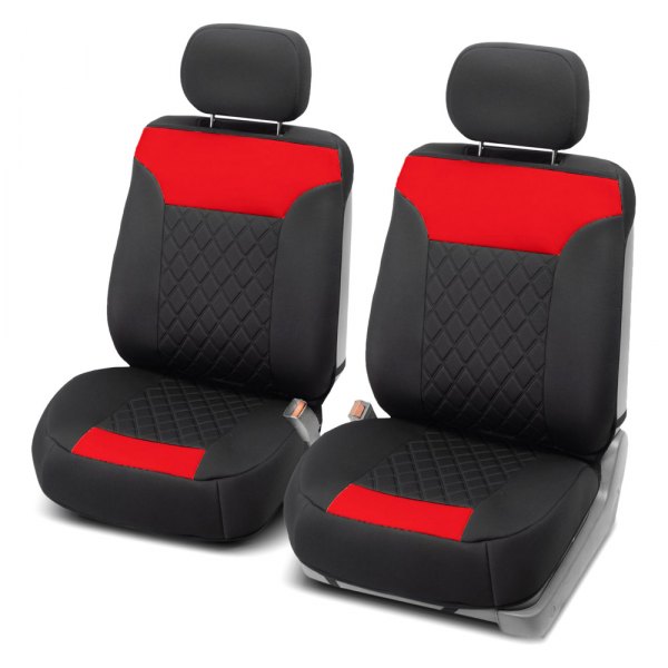  FH Group® - Neosupreme 1st Row Black & Red Seat Cushions