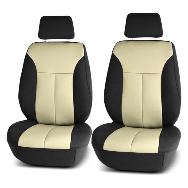  FH Group® - 1st Row Neoprene Ultraflex 1st Row Black & Beige Seat Covers