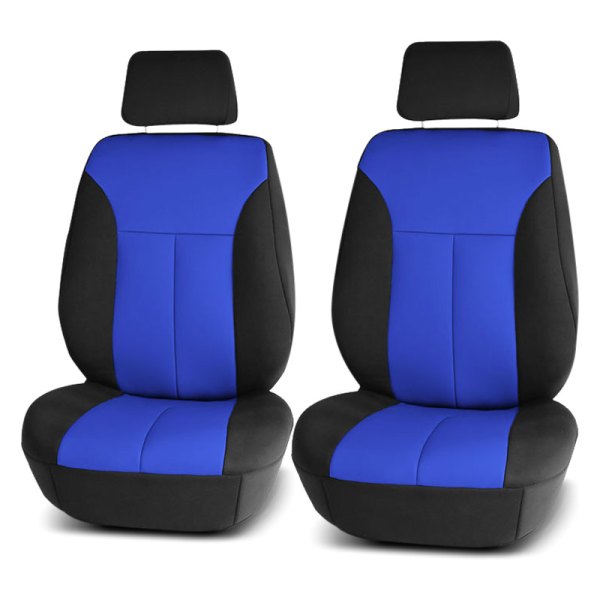  FH Group® - 1st Row Neoprene Ultraflex 1st Row Black & Blue Seat Covers
