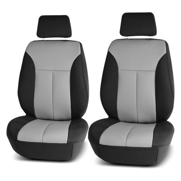  FH Group® - 1st Row Neoprene Ultraflex 1st Row Black & Gray Seat Covers